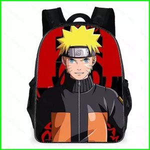HT3 Naruto Anime Ba Lô Unisex Trẻ Em Kakashi Itachi Học Sinh Túi Sasuke Dung Tích Lớn Ngoài Trời Túi Du Lịch TH3