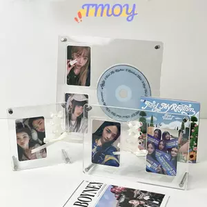 TMOY CD Hình Ảnh Hiển Thị Đứng Khung Trong Suốt Acrylic Khung Ảnh Photocard Giá Đỡ Thần Tượng Bưu Thiếp Bảo Vệ Trang Trí Phòng TMOY