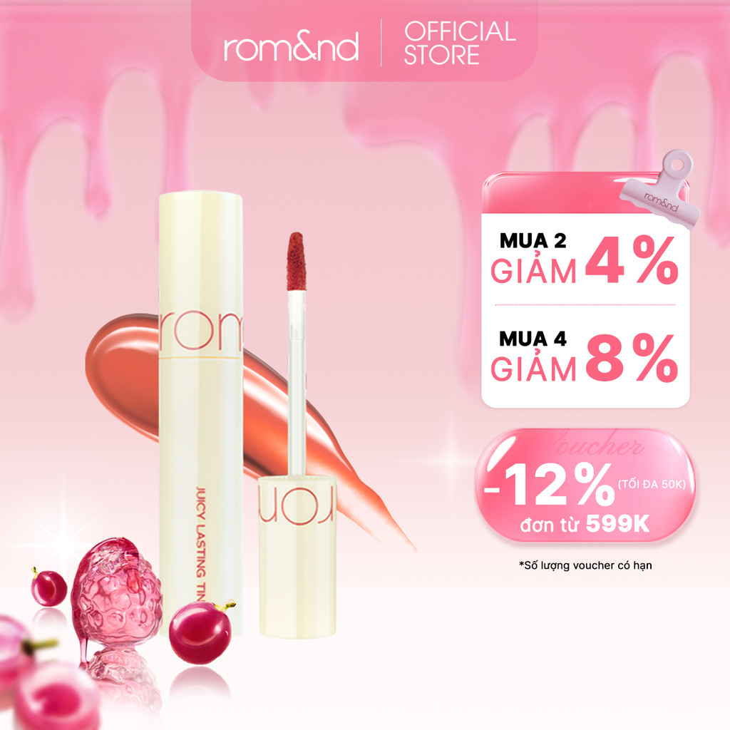 [Rom&nd] [Milk Grocery] [28-29] Son Tint lì Hàn Quốc Romand Juicy Lasting Tint 5.5g