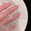 < Honeyba > Mặt dây chuyền mặt trăng rỗng thời trang Hàn Quốc Dây chuyền màu bạc Nelace dành cho nữ Trang sức thẩm mỹ đám cưới đẹp
