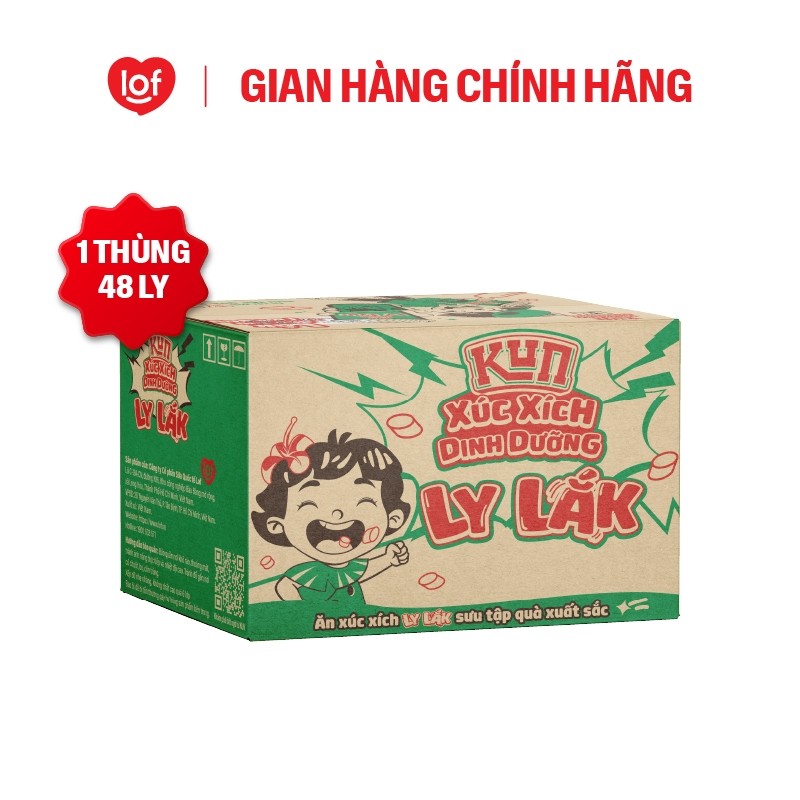 Xúc xích dinh dưỡng rong biển Kun ly lắk vị bắp (Combo 6 ly & Combo 12 ly)