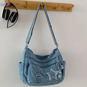Ví đeo vai SAIA Jean, Túi đeo chéo có dây đeo có thể điều chỉnh nhiều túi, Túi du lịch dung tích lớn bền đa năng Đi lại hàng ngày