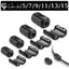 GETVOW 1 Vòng từ tính chống nhiễu, Bộ lọc khử từ Snap-on lõi Ferrite, Bộ lọc cáp kẹp EMI RFI có thể tháo rời 3,5 / 5 / 7 / 9 / 13 / 15mm