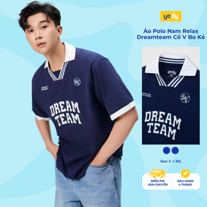 Áo Polo Nam Yody Relax Dreamteam Cổ V Bo Kẻ MCPO26A055