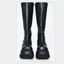 Kích Thước Lớn Phong Cách Gothic Dày Giày Bốt Xe Máy Rider Giày Không Đầu Gối Ngón Chân To Ôm Hơn Nhìn Cao Giày Nữ Châu Âu Mỹ Lớn 20260616