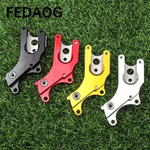 FEDAOG Khung Xe Đạp V Phanh, Bộ Chuyển Đổi Phanh Đĩa Di Động Màu Đen Đỏ, Phụ Kiện Đi Xe Đạp Hợp Kim Nhôm Bền Đẹp Thể Thao Ngoài Trời