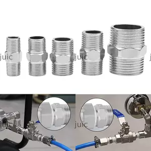 Bộ kết nối ren nam đôi JUIC, Nhiều thông số kỹ thuật Núm vú lục giác bằng thép không gỉ 201, Bộ chuyển đổi ren Núm vú lục giác dày Liên minh Dầu nước Air