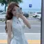Áo sơ mi thiết kế kiểu Pháp không tay khâu ren nơ thắt nơ khí chất Dây ngắn cổ áo
