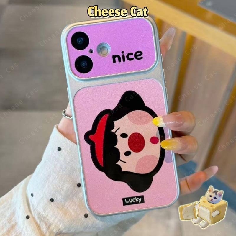 Ốp điện thoại da in hình nhân vật hoạt hình ngộ nghĩnh màu sắc dễ thương cho iPhone 14 13 17 Pro 15 16 11 12 Pro Max Xs