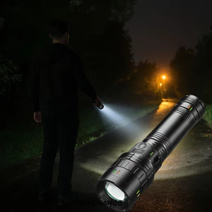 Đèn pin LED DONOVANQQ, Đèn pin ánh sáng mạnh siêu sáng có thể sạc lại, Công cụ đa năng Công suất cao Dải huỳnh quang tầm xa Đèn pin câu cá