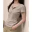 Áo thun ngắn tay đeo vai sọc phong cách Hàn Quốc dành cho nữ Mùa hè Phong cách mới Slim-Fit bm Style Lazy Niche