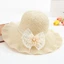 Mũ Rơm Vành Rộng PYCOU, Mũ Chống Nắng Ruffle Dệt Ruffle Có Thể Điều Chỉnh, Ngọt Ngào Có Thể Gập Lại Thoáng Khí Ren Hoa Nơ Floppy Bucket Hat Dành Cho Nữ Bé Gái