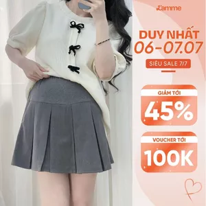 Chân váy bầu xếp ly Tennis Skirt may sẵn quần đùi mặc trong váy dành cho mẹ bầu trẻ trung cá tính by L'amme
