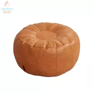 Ghế đôn lưu trữ quần áo GILL bằng da PU cỡ lớn, cần tự nhồi, thiết kế chống trơn trượt phong cách Bắc Âu, phù hợp phòng khách