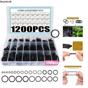 LACYESUK 1200 CÁI Bộ vòng chữ O điều hòa không khí, Vòng chữ O cao su bảo trì bền bỉ, Cao su Nitrile Vòng cao su niêm phong loại chữ O chịu mài mòn áp suất cao Máy rửa áp suất vòng cao