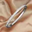 Ins Phong Cách Hợp Thời Trang Kẻ Sọc Zircon Thép Titan Nhẹ Sang Trọng Lắc Tay Thời Trang Tinh Tế Vòng Tay Dành Cho Nữ Người Đàn Ông Quyến Rũ Trang Sức Đơn Giản [Mina]