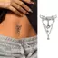 HFSHY Cánh Trái Tim Bụng Nhẫn Kẻ Sọc Sáng Bóng Zircon Không Kích Ứng Rốn Xuyên Trang Sức Cho Kỳ Nghỉ Mùa Hè Mặc VN