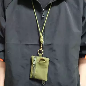 MAKY Mini Thường Ngày Treo Ne Mini Ví Đựng Thẻ Dây Kéo Túi Nam Nữ Chìa Khóa Túi Nhỏ Tai Nghe Có Dây Buộc VN