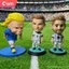 Cầu thủ bóng đá in 3D Phiên bản Q Đồ trang trí Mô hình trường xanh Harland Messi C Rombape