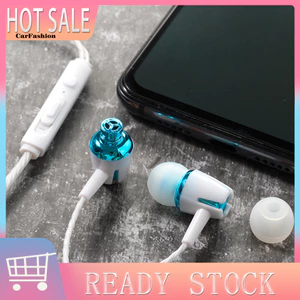 < CarFashion > 1 Bộ Tai Nghe In-ear Bass Nặng Tích Hợp Micro Tai Nghe Có Dây Thời Trang Cho Trò Chơi
