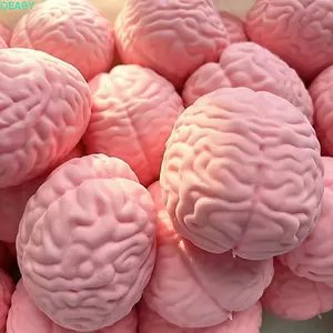 QEARY Brain Squishy Toy, Đồ chơi Fidget có thể đúc được mô phỏng, Bóng căng thẳng TPR tăng chậm Đồ chơi Prank Gag