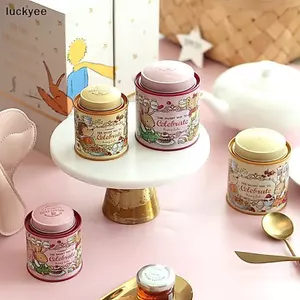 Luckyew Hoạt Hình Vườn Thỏ Vali Lưu Trữ Thiếc Kẹo Bánh Quy Hộp Kim Loại Tròn Trang Sức Tổ Chức Cho Đám Cưới Tiệc Sinh Nhật Hộp Quà Tặng TQ