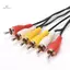 3 RCA Male to 3 RCA Maleposite Audio Video AV Cable Plug 1M mới