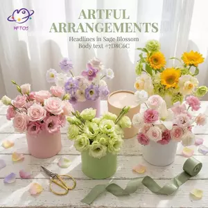 Hộp quà tròn hoa HFTOY 12x12cm dành cho tiệc cưới Bó hoa tinh tế Paaging để tặng quà và sự kiện ~