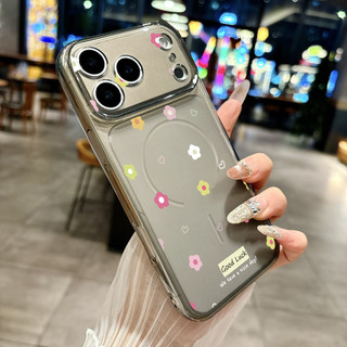 Ốp Lưng IPhone 13 15 11 17 16 12 14 ProMax  Họa tiết hoa nhỏ trái tim nhẹ nhàng 7 8Plus XR X XS Max