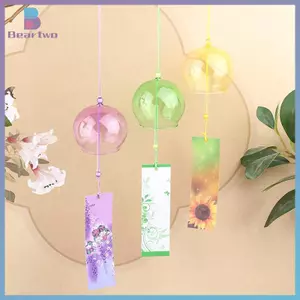 < beartwo > Chuông Gió Mới Handmade Kính Chuông Gió Quà Tặng Sinh Nhật Quà Tặng Giáng Sinh Trang Trí Nhà Chuông Gió Phong Cách Nhật Bản Mới
