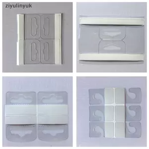 Ziyulinyuk 100 Chiếc PVC Khe Cắm Lỗ Dính Treo Thẻ Móc Hàng Hóa Hộp Túi Móc Treo Màn Hình VN