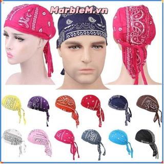 Mũ cướp biển MARBLEM, Khăn xếp Hồi giáo có thể điều chỉnh bằng vải Cotton, Mũ rụng tóc thể thao ngoài trời khô nhanh thời trang