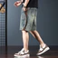 2026 Quần short Denim ống thẳng mới dành cho nam, Quần dài vừa phải mỏng mùa hè