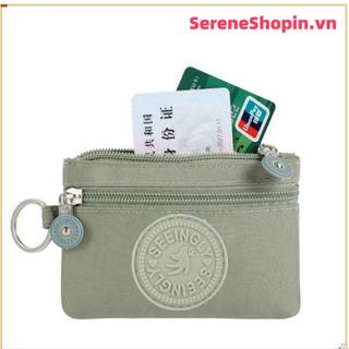 Ví đựng tiền xu SERENE, có vòng chìa khóa Canvas Thẻ tín dụng Holoder, Túi đựng tiền chống mài mòn chống nước 2023 Túi đựng tiền nam nữ