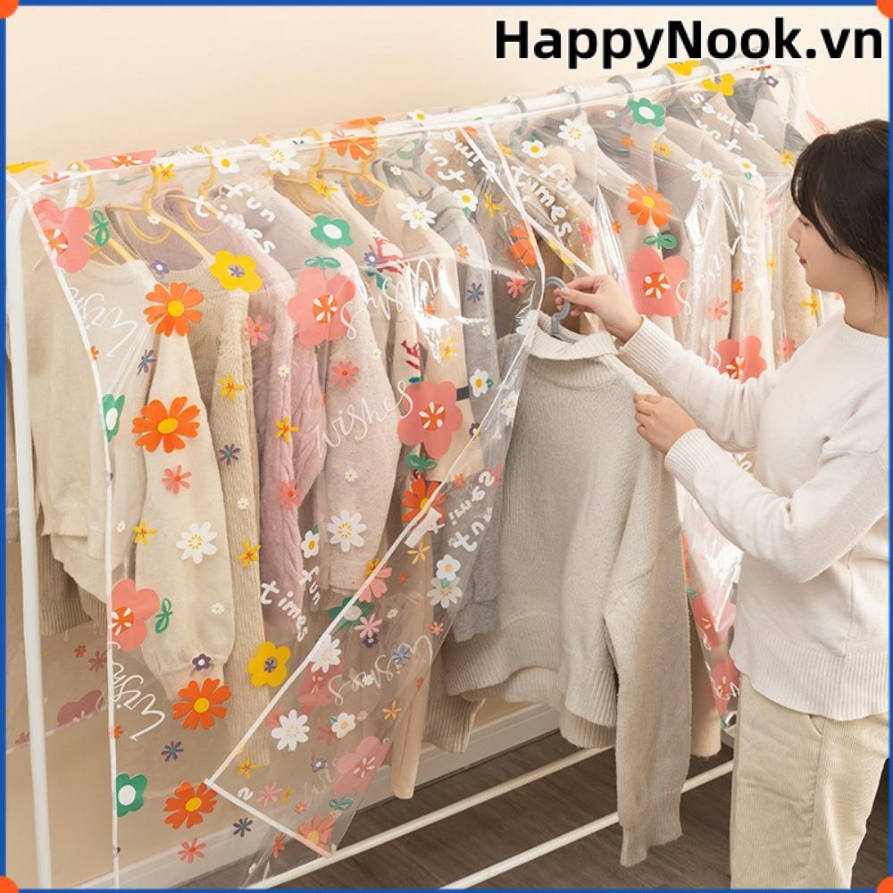 HAPPYNOOK Quần Áo Che Bụi, Chống Thấm Nước Chống Bụi Bảo Quản Bảo Quản, Làm Dày Dung Tích Lớn Che Bụi Vải