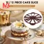 Bánh Chia Bánh Bánh 10 / 12 Miếng Bằng Nhau Khẩu Phần Đánh Dấu Chia Đỏ Đậm