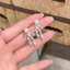 Ren Nơ Ngọc Trai Bông Tai Nữ Ánh Sáng Sang Trọng Bạc Kim Bông Tai Treo Sau Niche Tinh Tế Bông Tai 7.6 AO4H