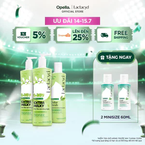Bộ 2 Sữa Tắm Gội Trẻ Em Lactacyd Milky Bảo Vệ, Nuôi Dưỡng Da & Tóc Bé 500ml + Dung Dịch Vệ Sinh Phụ Nữ Odor Fresh 250ml