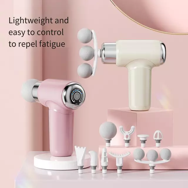 Súng Massage Mini Ba Đầu Để Sử Dụng Gia Đình Xuyên Biên Giới Cổ Màng Súng Massage Đa Năng Quà Tặng Lưu Niệm