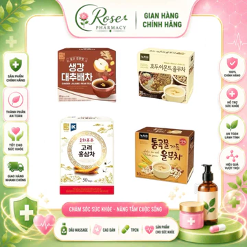 [COMBO 3 HỘP] Nokchawon - Trà Gừng - Lê - Táo Đỏ / Sữa Hạt / Trà Ngũ Cốc / Trà Hồng