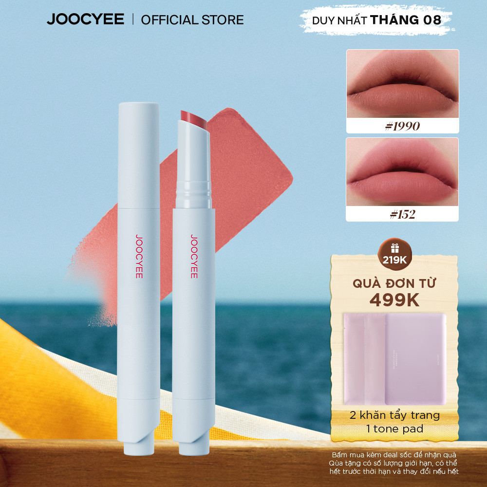 Son lì JOOCYEE Velvet Rouge dạng thỏi mịn lì lâu trôi bền màu 3g - DEAL SỐC