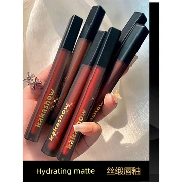 son black rouge son bóng black rouge Đen Satin Son Bóng Nhung Matte Bóng Trắng Môi Không Dễ Dính Cốc Bóng Đen Lụa Không