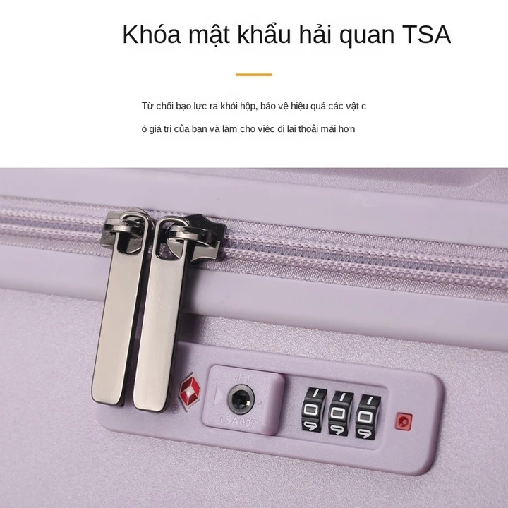 Mẫu mới 2026 20 inch 1.85kg vali siêu nhẹ vali du lịch pc Valy xách tay Nữ Valy du lịch đẹp thời trang Vali mật khẩu – 4