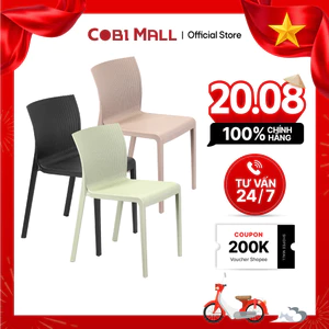 Ghế Nhựa Đúc Elle Không Tay Vịn Thiết Kế Hiện Đại, Chịu Lực Tốt – Cobi Home
