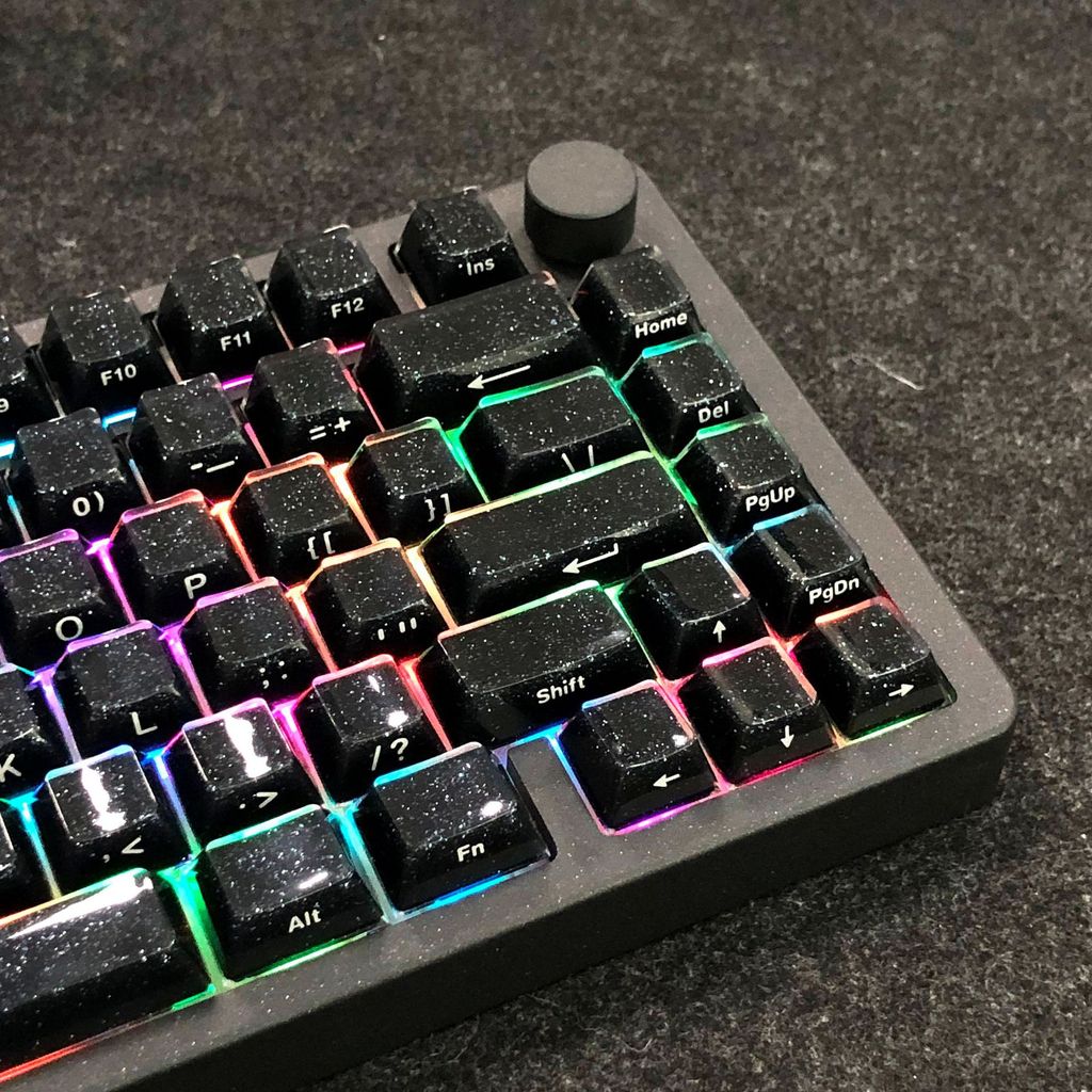 120 Phím Đầy Sao Pha Lê Đen Jelly PBT Keycap Double Shot PC Keycaps Cho Bàn Phím Cơ | BigBuy360 - bigbuy360.vn