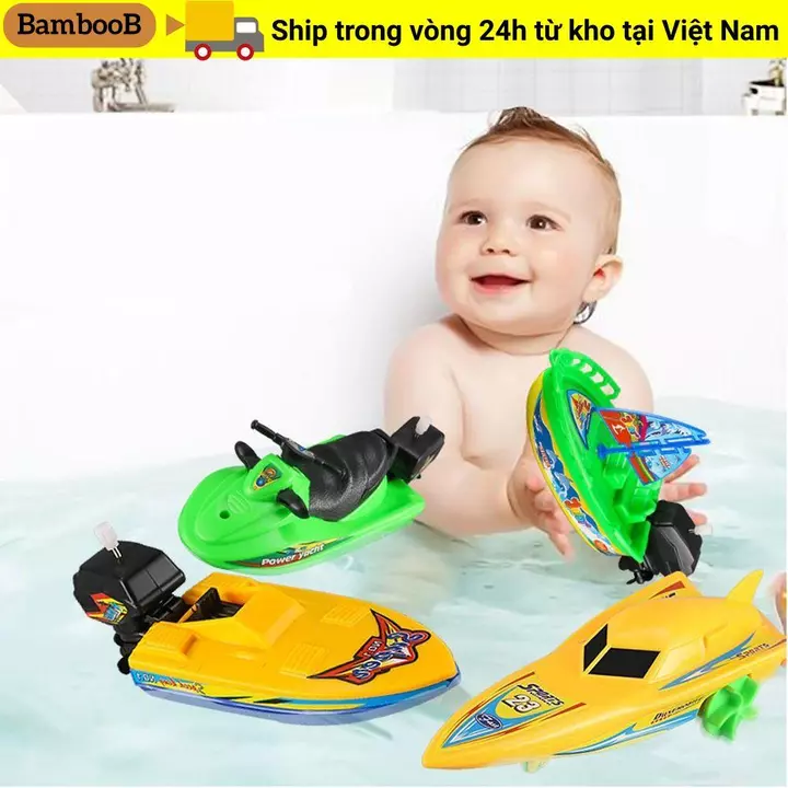 Đồ chơi tắm tắm BAMBOOB, Phao trong nước Đồng hồ đồ chơi gió lên, Thuyền máy Mini Đồ chơi trẻ em Thuyền tốc độ Đồ chơi trẻ em Đồ chơi tàu trẻ em