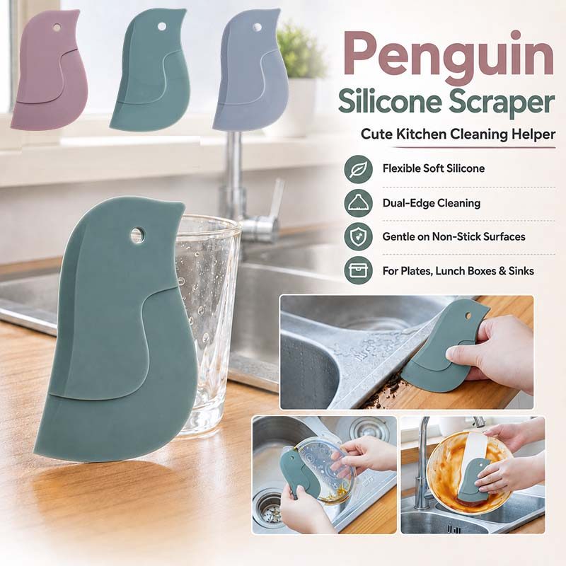 (SG) (SG) Chim Cánh Cụt Mềm Dụng Cụ Vệ Sinh Nhà Bếp Thìa Silicon Linh Hoạt Tẩy Vết Dầu Dụng Cụ Nướng Bánh Dụng Cụ Vệ Sinh Gia Đình sliga.vn