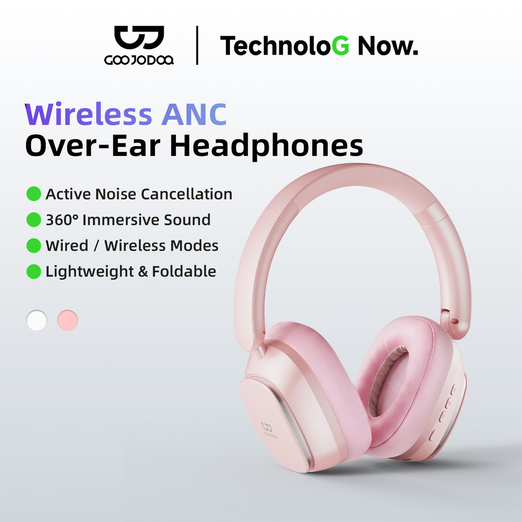 Tai nghe Bluetooth 6.0 Goojodoq sở hữu tính năng chống ồn chủ động 35dB, hỗ trợ jack cắm 3.5mm