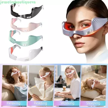 Máy chăm sóc mắt JEWE, Máy mát xa điện chống lão hóa Máy mát xa mắt, Máy làm đẹp Smooth Fine Line Micro-Current Đèn đỏ dưới mắt Kính mát xa Loại bỏ túi mắt