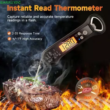 Nhiệt kế kỹ thuật số BARR1Y0G, Nhiệt kế thực phẩm điện tử có đèn nền 2 trong 1, Nhiệt độ bật / tắt tự động Nhiệt kế thịt chuyên nghiệp cấp thực phẩm không thấm nước Nhiệt kế nhà bếp
